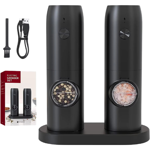 Home Spice LumiGrind™ Genopladeligt Elektrisk Salt- & Peberkværnsæt