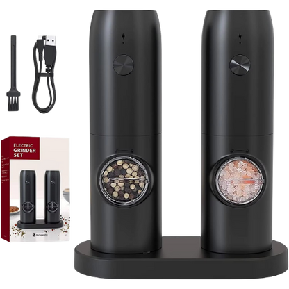 Home Spice LumiGrind™ Genopladeligt Elektrisk Salt- & Peberkværnsæt
